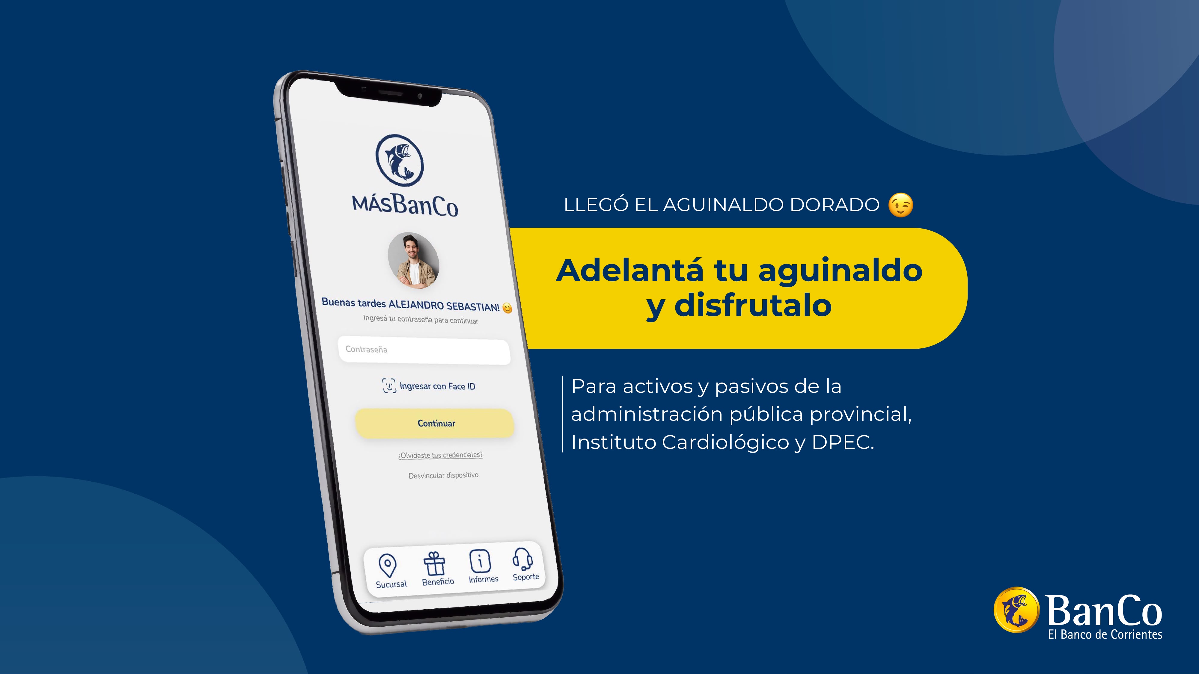 El Banco de Corrientes habilitó el Aguinaldo Dorado para empleados públicos